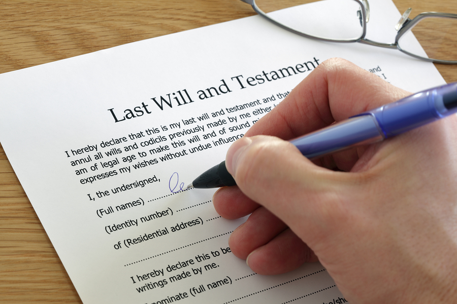 Last Will and Testament document